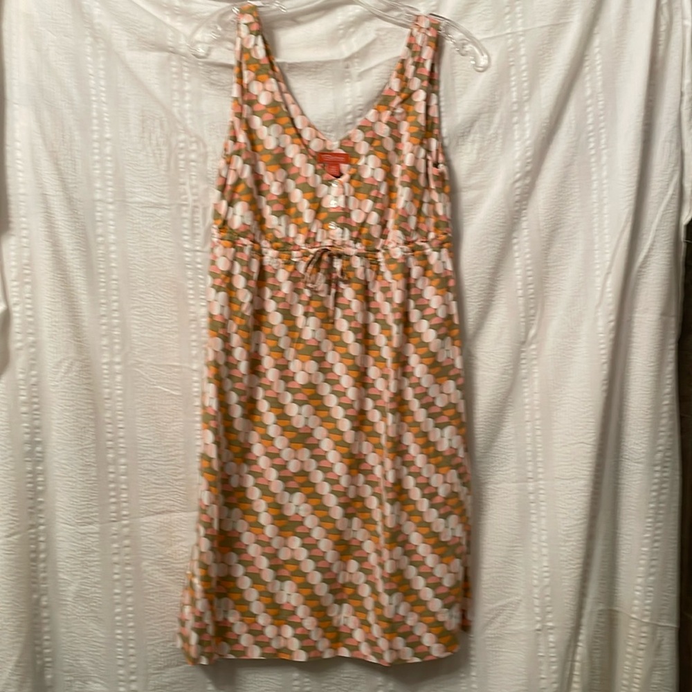 Tommy Bahama Relax casual tie front polka dot dress size smalll